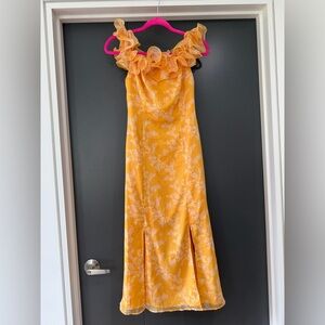 Keepsake the Label yellow floral midi dress